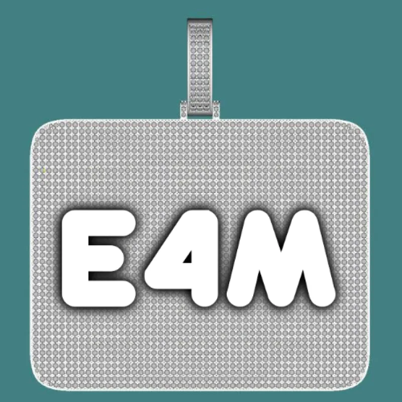 CUSTOM LETTER NECKLACE 3D BIG SQUARE sold by The GUU Shop