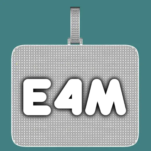 CUSTOM LETTER NECKLACE 3D BIG SQUARE sold by The GUU Shop