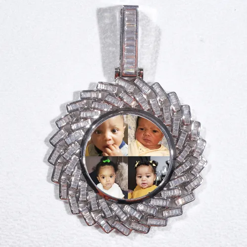 Large 3D Baguette Custom Picture Pendant sold by The GUU Shop