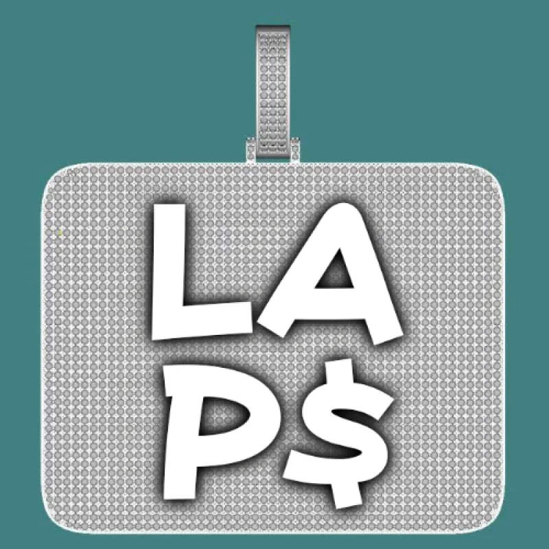 CUSTOM LETTER NECKLACE 3D BIG SQUARE sold by The GUU Shop