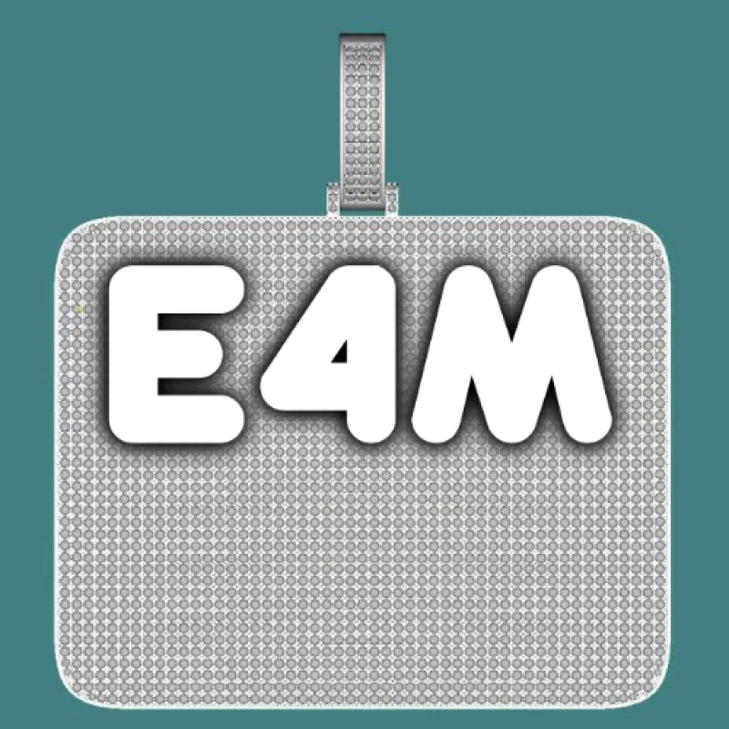 CUSTOM LETTER NECKLACE 3D BIG SQUARE sold by The GUU Shop