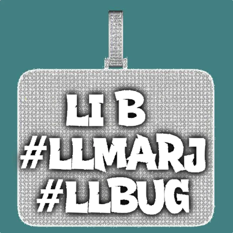 CUSTOM LETTER NECKLACE 3D BIG SQUARE sold by The GUU Shop