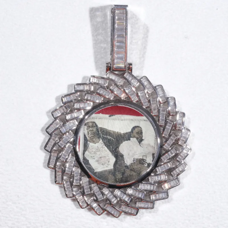 Large 3D Baguette Custom Picture Pendant sold by The GUU Shop