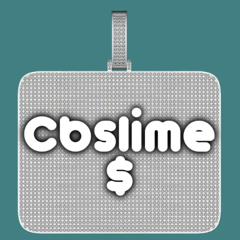 CUSTOM LETTER NECKLACE 3D BIG SQUARE sold by The GUU Shop