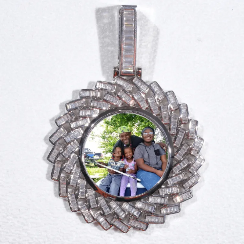 Large 3D Baguette Custom Picture Pendant sold by The GUU Shop
