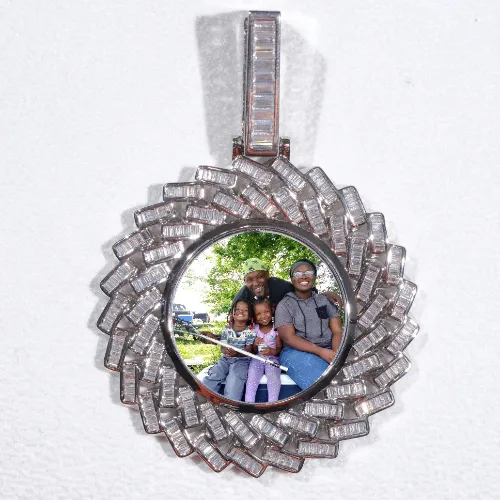 Large 3D Baguette Custom Picture Pendant sold by The GUU Shop