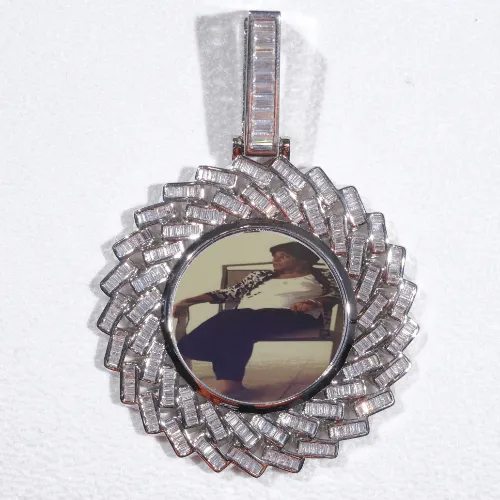 Large 3D Baguette Custom Picture Pendant sold by The GUU Shop