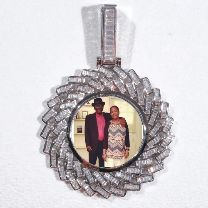 Large 3D Baguette Custom Picture Pendant sold by The GUU Shop