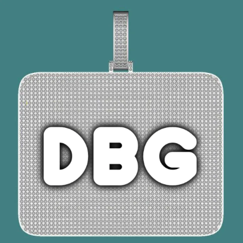 CUSTOM LETTER NECKLACE 3D BIG SQUARE sold by The GUU Shop