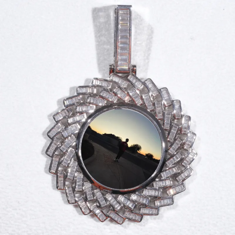 Large 3D Baguette Custom Picture Pendant sold by The GUU Shop