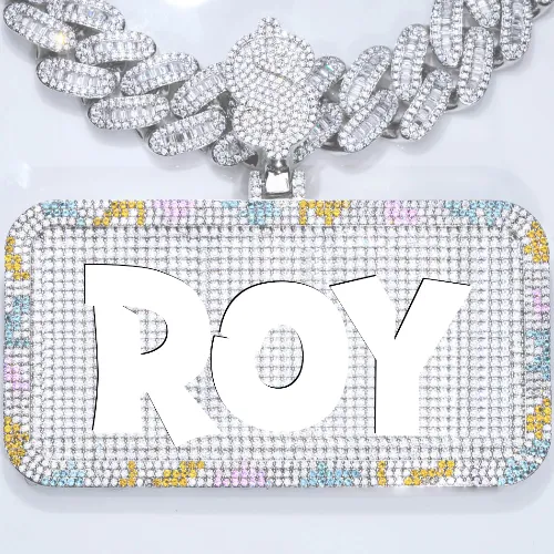 CUSTOM LETTER NECKLACE 3D COLORFUL SQUARE sold by The GUU Shop