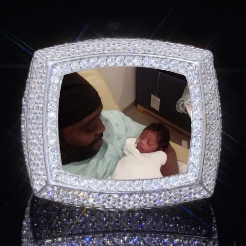 3D CUSTOM PICTURE ICED RING sold by The GUU Shop