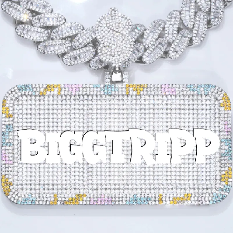 CUSTOM LETTER NECKLACE 3D COLORFUL SQUARE sold by The GUU Shop