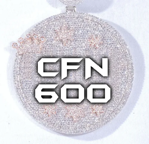 CUSTOM LETTER NECKLACE 3D BIG CROWN DISC sold by The GUU Shop