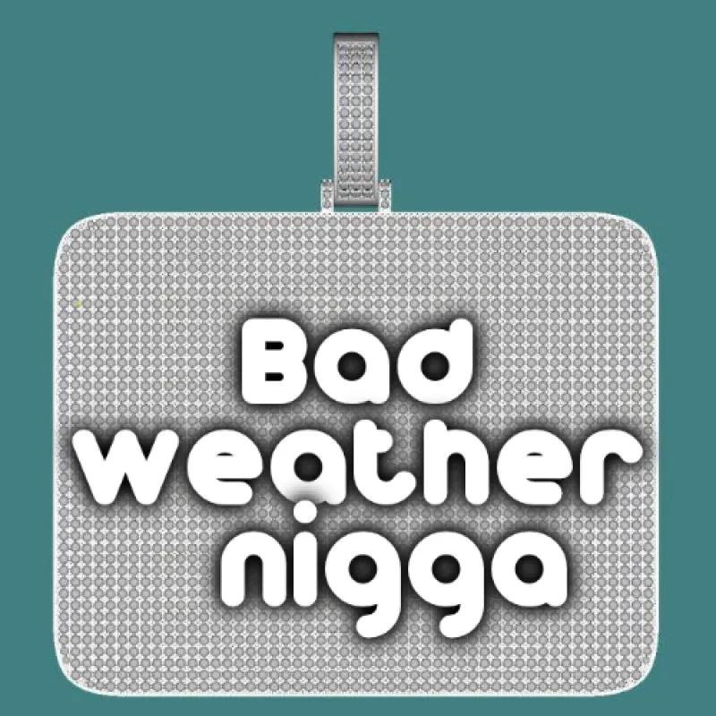 CUSTOM LETTER NECKLACE 3D BIG SQUARE sold by The GUU Shop