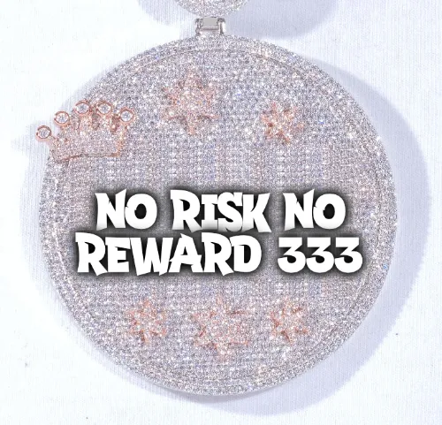 CUSTOM LETTER NECKLACE 3D BIG CROWN DISC sold by The GUU Shop