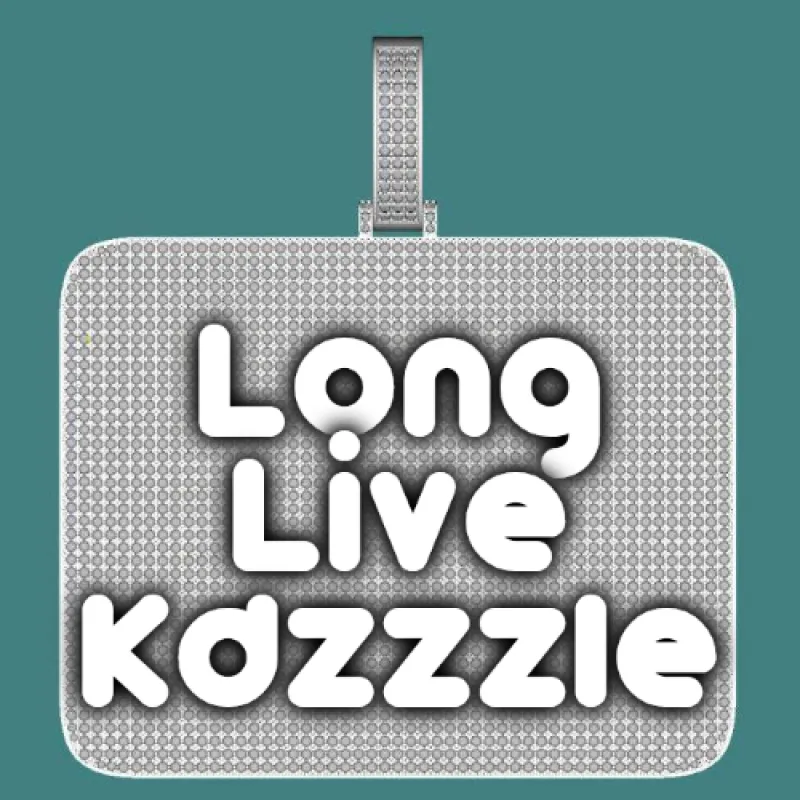 CUSTOM LETTER NECKLACE 3D BIG SQUARE sold by The GUU Shop