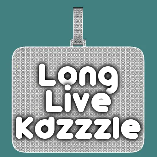 CUSTOM LETTER NECKLACE 3D BIG SQUARE sold by The GUU Shop