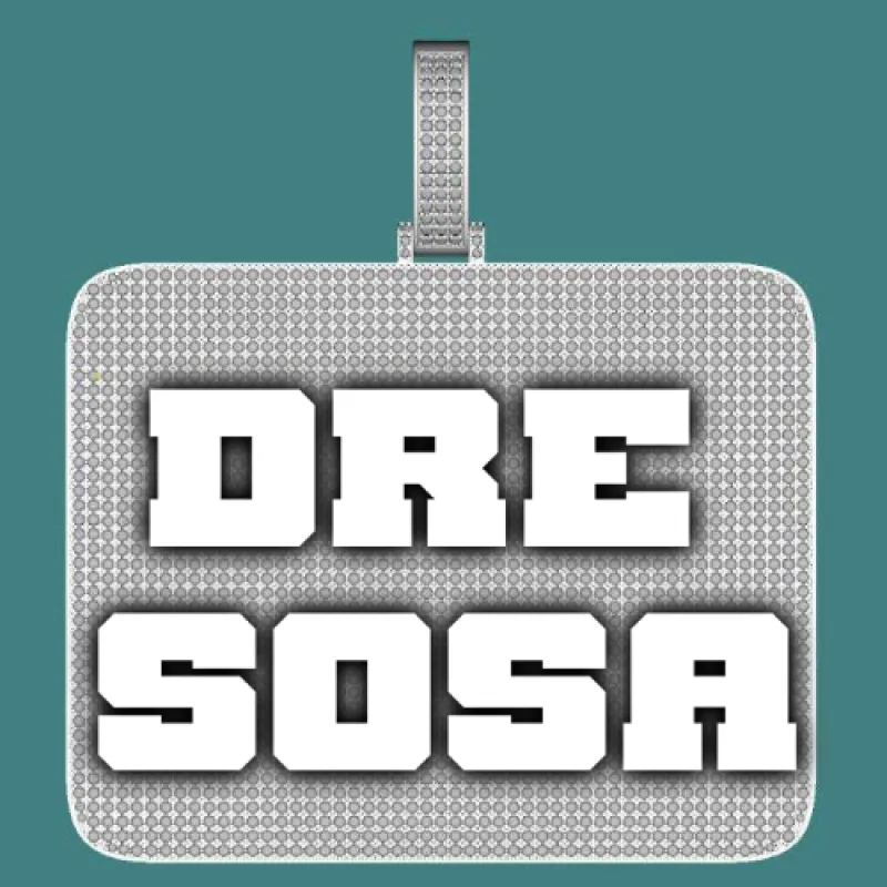 CUSTOM LETTER NECKLACE 3D BIG SQUARE sold by The GUU Shop