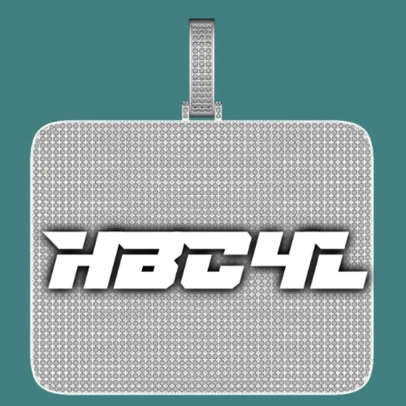 CUSTOM LETTER NECKLACE 3D BIG SQUARE sold by The GUU Shop