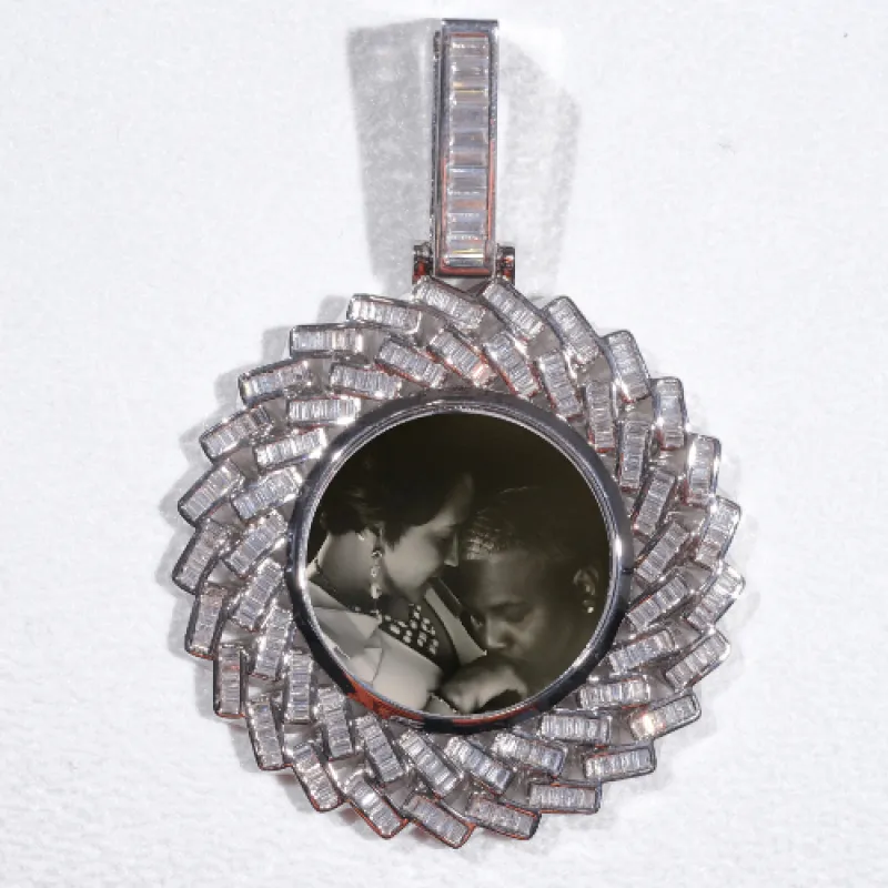 Large 3D Baguette Custom Picture Pendant sold by The GUU Shop