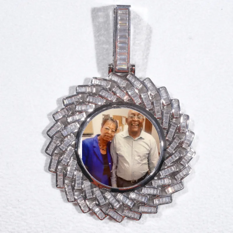 Large 3D Baguette Custom Picture Pendant sold by The GUU Shop