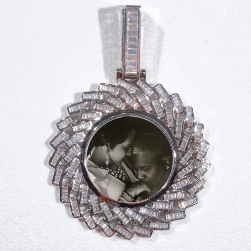 Large 3D Baguette Custom Picture Pendant sold by The GUU Shop