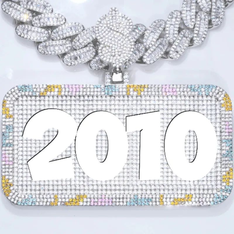 CUSTOM LETTER NECKLACE 3D COLORFUL SQUARE sold by The GUU Shop