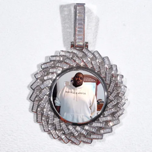 Large 3D Baguette Custom Picture Pendant sold by The GUU Shop