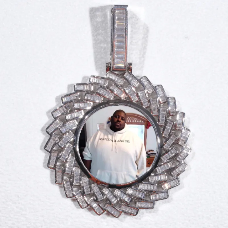 Large 3D Baguette Custom Picture Pendant sold by The GUU Shop