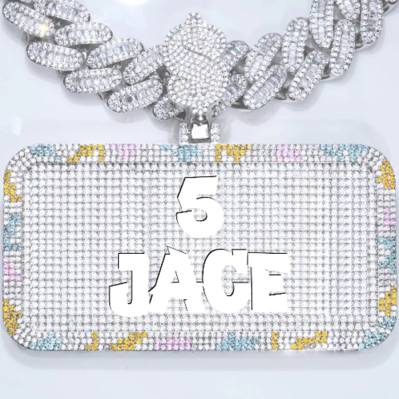 CUSTOM LETTER NECKLACE 3D COLORFUL SQUARE sold by The GUU Shop