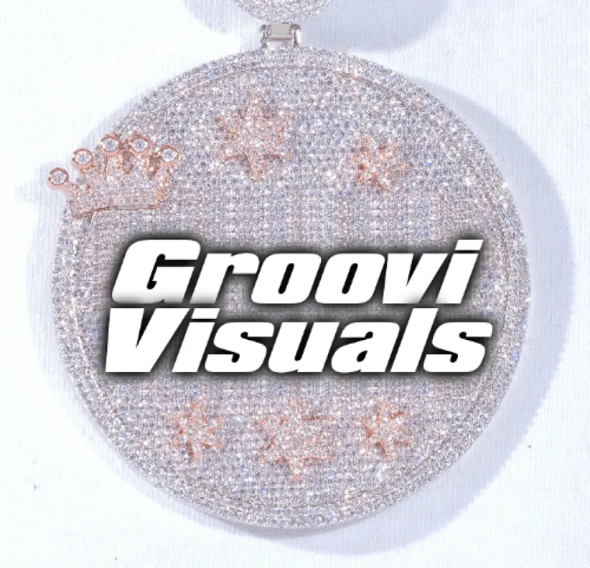 CUSTOM LETTER NECKLACE 3D BIG CROWN DISC sold by The GUU Shop