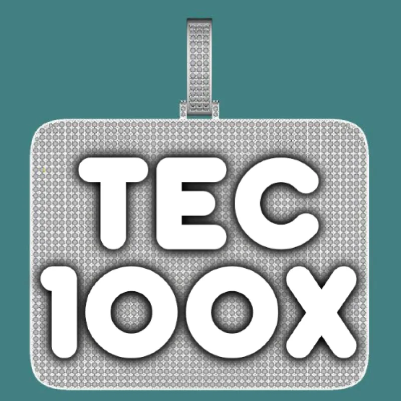 CUSTOM LETTER NECKLACE 3D BIG SQUARE sold by The GUU Shop