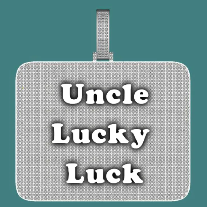 CUSTOM LETTER NECKLACE 3D BIG SQUARE sold by The GUU Shop