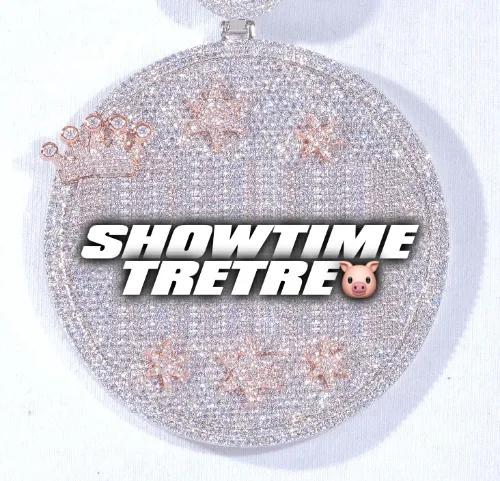 CUSTOM LETTER NECKLACE 3D BIG CROWN DISC sold by The GUU Shop