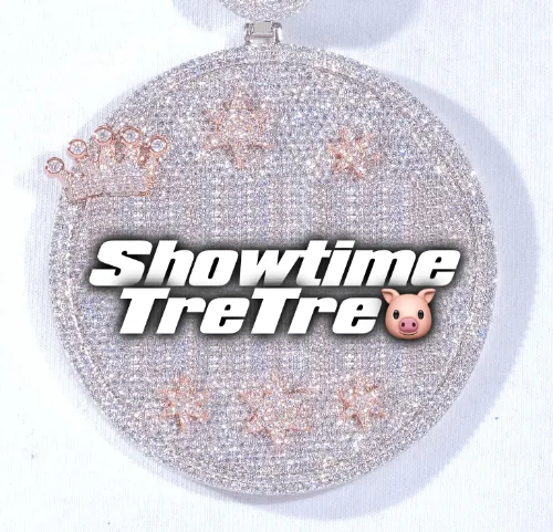 CUSTOM LETTER NECKLACE 3D BIG CROWN DISC sold by The GUU Shop