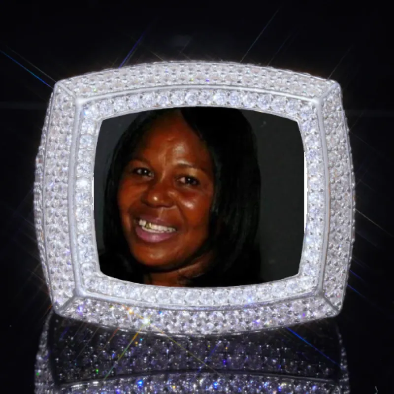 3D CUSTOM PICTURE ICED RING sold by The GUU Shop