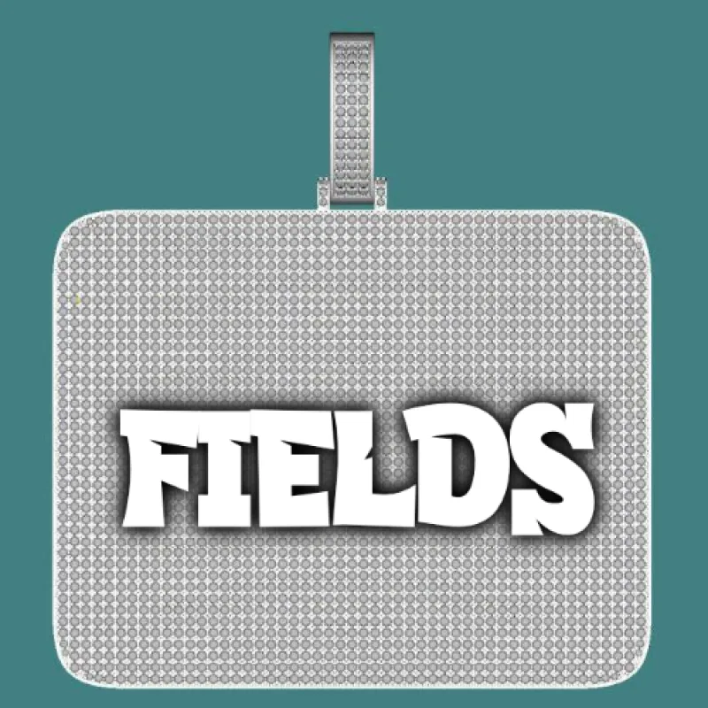 CUSTOM LETTER NECKLACE 3D BIG SQUARE sold by The GUU Shop