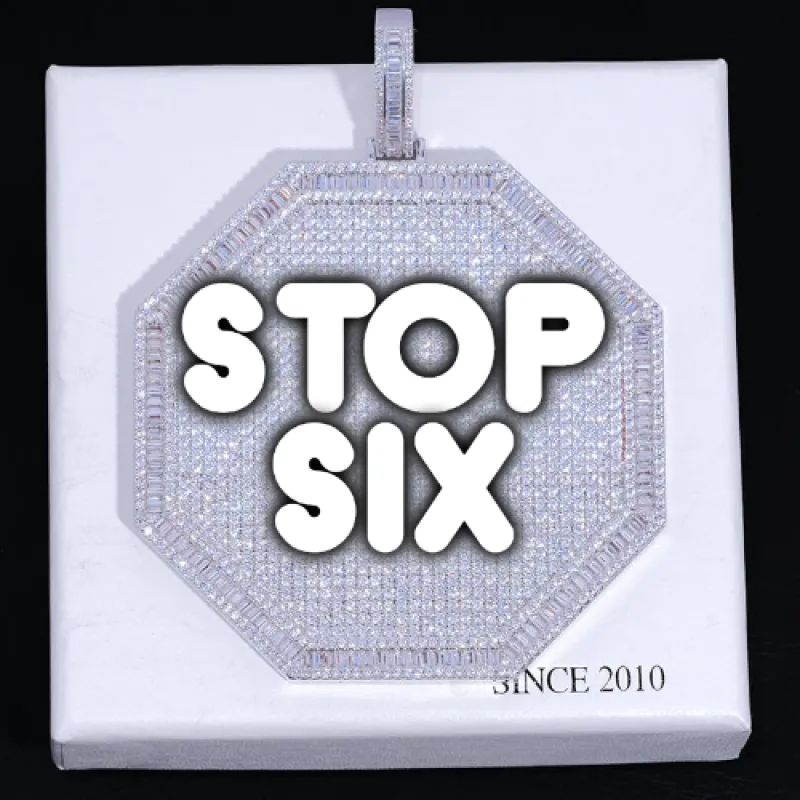 CUSTOM LETTER NECKLACE 3D BIG OCTAGON sold by The GUU Shop