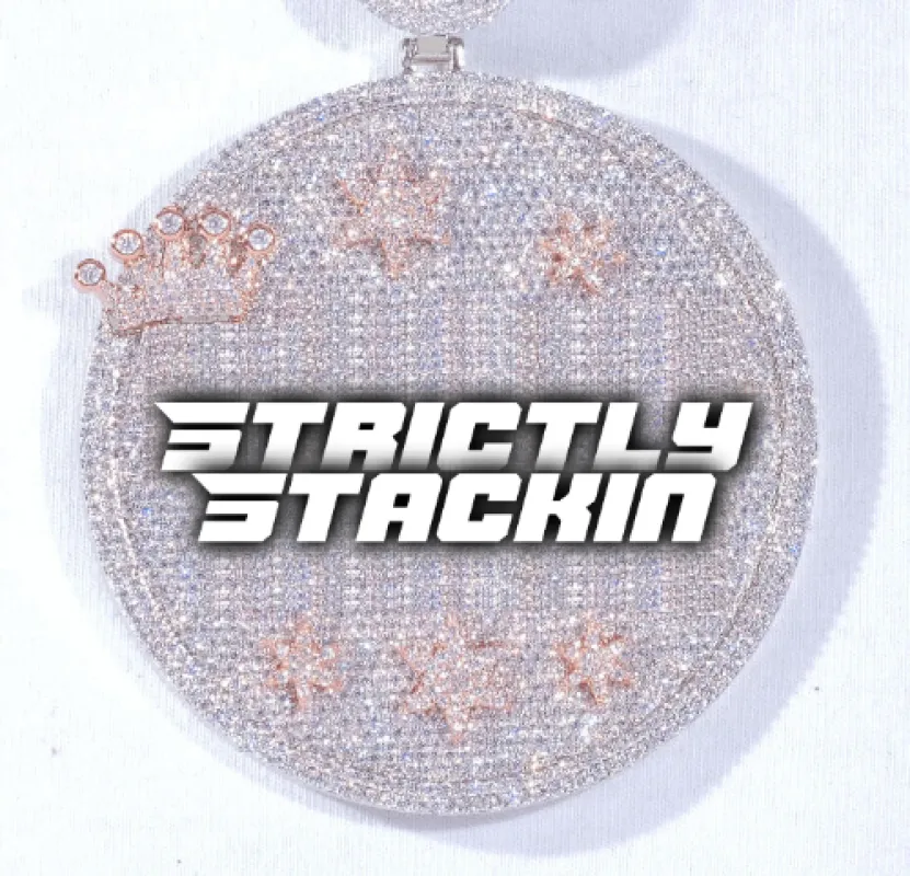 CUSTOM LETTER NECKLACE 3D BIG CROWN DISC made by The GUU Shop