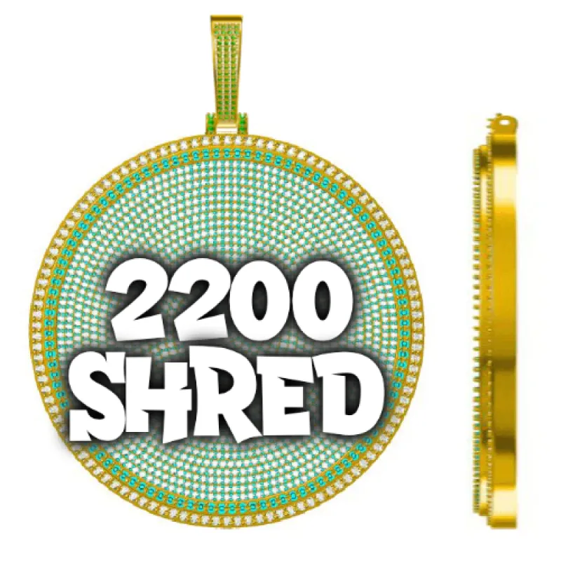 CUSTOM LETTER NECKLACE 3D BIG DISC sold by The GUU Shop