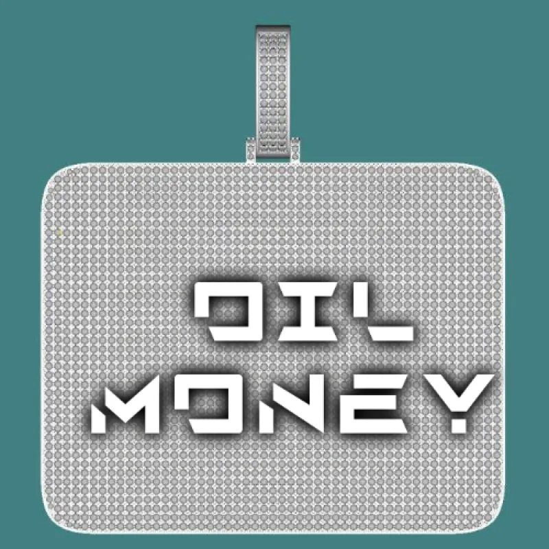 CUSTOM LETTER NECKLACE 3D BIG SQUARE sold by The GUU Shop