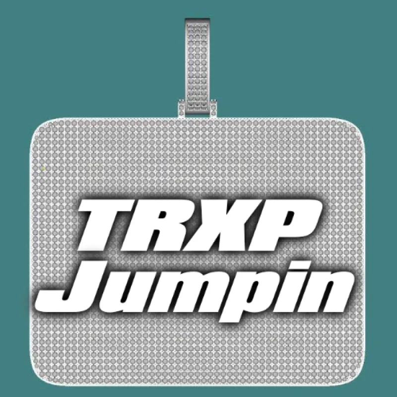 CUSTOM LETTER NECKLACE 3D BIG SQUARE sold by The GUU Shop