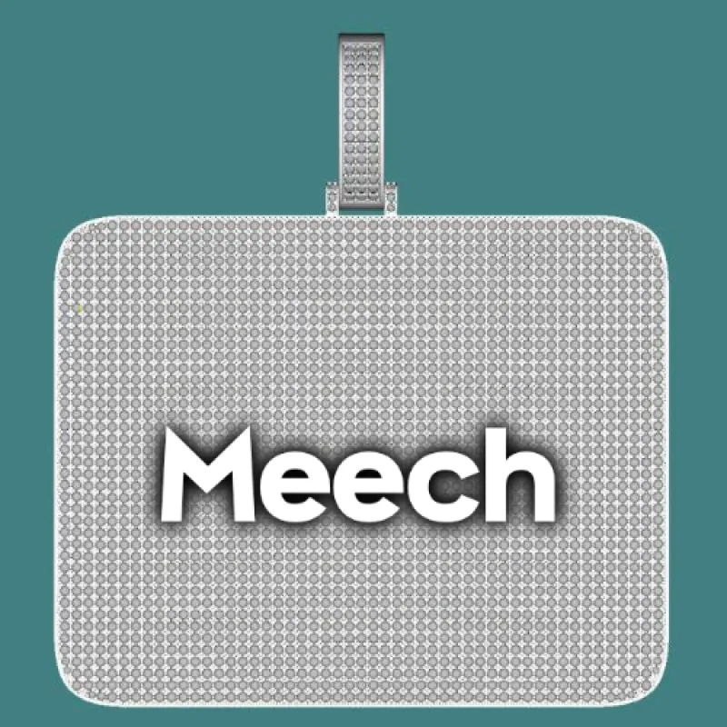 CUSTOM LETTER NECKLACE 3D BIG SQUARE sold by The GUU Shop