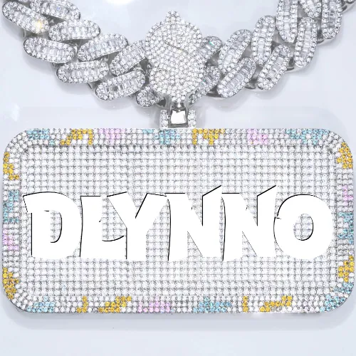 CUSTOM LETTER NECKLACE 3D COLORFUL SQUARE sold by The GUU Shop