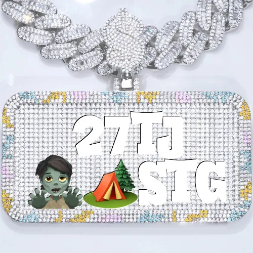 CUSTOM LETTER NECKLACE 3D COLORFUL SQUARE sold by The GUU Shop