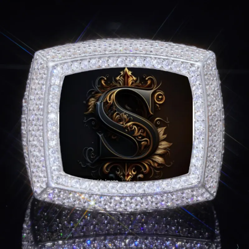 3D CUSTOM PICTURE ICED RING sold by The GUU Shop