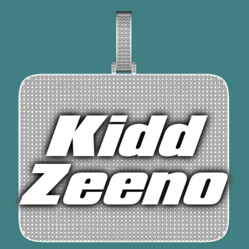 CUSTOM LETTER NECKLACE 3D BIG SQUARE sold by The GUU Shop