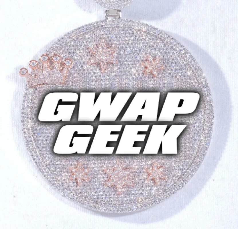 CUSTOM LETTER NECKLACE 3D BIG CROWN DISC sold by The GUU Shop