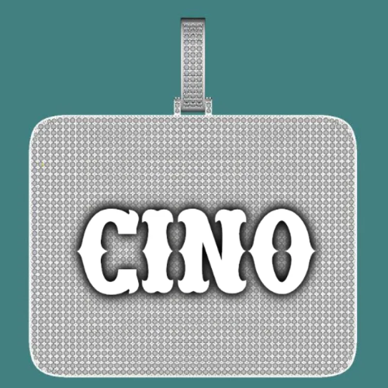 CUSTOM LETTER NECKLACE 3D BIG SQUARE sold by The GUU Shop